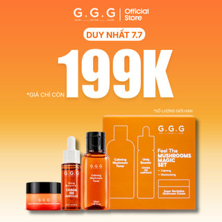 [DUY NHẤT 7.7] COMBO Chăm Da Từ Nấm Chagga Giúp Làm Dịu Cấp Ẩm Và Phục Hồi - GGG Feel the Mushroom Magic Set 3pcs