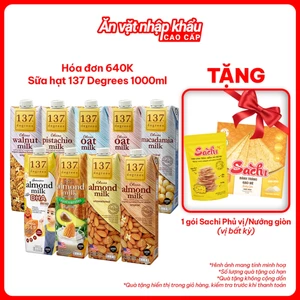 Sữa Hạt 137 Degrees 1L Nguyên Chất Nhập KhẩuThái Lan Healthy Dinh Dưỡng