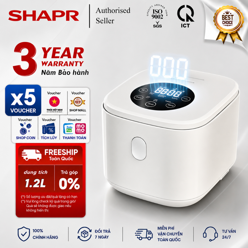 【Bảo hành 3 năm】 - Nồi cơm điện thông minh 1.2L - Ít đường - Đa chức năng - Chức năng hẹn giờ