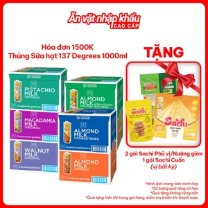 Thùng 12 Hộp Sữa Hạt 137 Degrees 1L Nguyên Chất Nhập Khẩu Chính Hãng Thái Lan Healthy