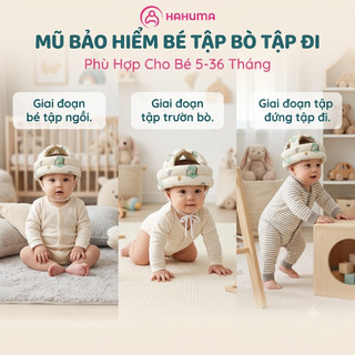 Mũ Bảo Hiểm HAHUMA Cho Bé Tập Đi, Tập Bò, Tập Ngồi - Mũ Bảo Vệ Đầu Bé Chống Va Đập