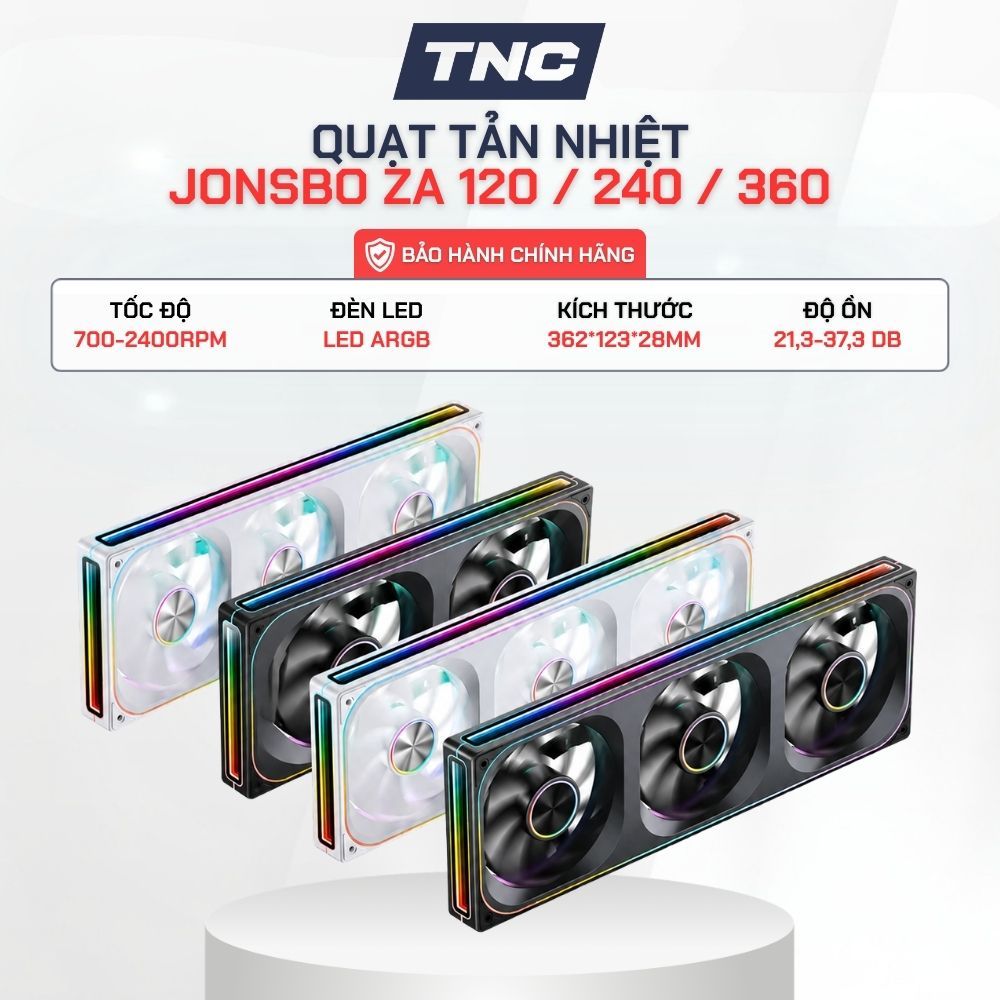 Quạt Tản Nhiệt JONSBO ZA-120 / 240 / 360 LED ARGB Xuôi | Ngược - Bảo Hành 36 Tháng - TNC STORE | BigBuy360 - bigbuy360.vn