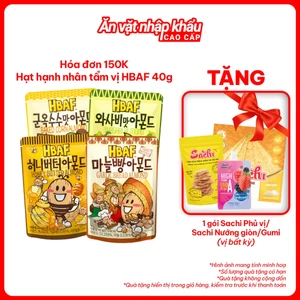 Hạt Hạnh Nhân HBAF 40G Nhập Khẩu Hàn Quốc Ăn Vặt dinh Dưỡng Healthy