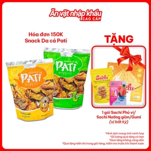 Snack Da Cá PATI Cao Cấp Chiên Giòn Tẩm Vị Phô Mai Trứng Muối Ăn Vặt