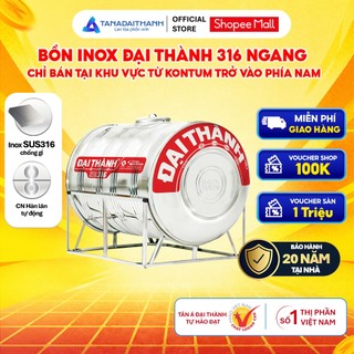 [GIAO MIỀN NAM] Bồn nước inox Đại Thành Vigo SUS 316 Ngang 500N 1000N 1500N 2000N - Chính hãng, Bảo hành 20 năm