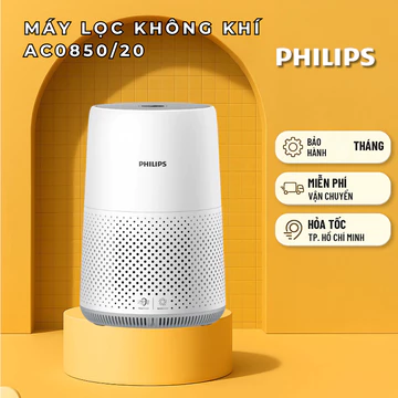 Máy Lọc Không Khí Philips AC0850 /20 |Nhỏ gọn, làm sạch trong chưa đầy 16phút, không khí trong lành