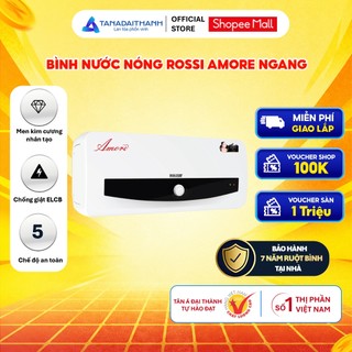 [GIAO LẮP TOÀN QUỐC] Bình nóng lạnh gián tiếp Rossi Amore Ngang (15/20/30 Lít) - Chính hãng, Bảo Hành 7 năm