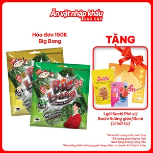 Snack Rong Biển Taokaenoi Tẩm Vị BIG BANG (Lốc 12 Gói) Thái Lan