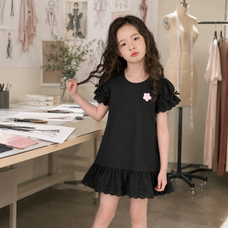 Váy Cotton Cho Bé DaHi Kids Vải Mềm Mát Nhẹ, Váy Hè Cho Bé Size 11kg Đến 26kg