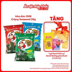 Snack Rong Biển Tẩm Vị Sấy Giòn CRISPY SEAWEED 28G Taokaenoi Thái Lan