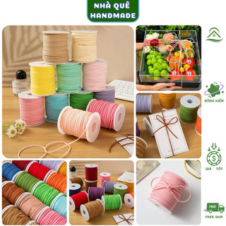 Dây Ruy Băng Da Lộn Trang Trí Bó Hoa, Giỏ Quà, Giỏ Trái Cây - Dây Buộc Quà Handmade Nhiều Màu DIY