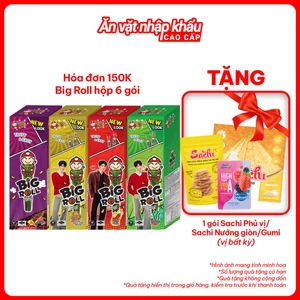 Snack Rong Biển Tẩm Vị Taokaenoi BIG ROLL (Hộp 6 Gói) Thái Lan