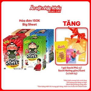 Rong Biển Sấy Tẩm Vị BIG SHEET (Hộp 12 Gói) Taokaenoi Thái Lan
