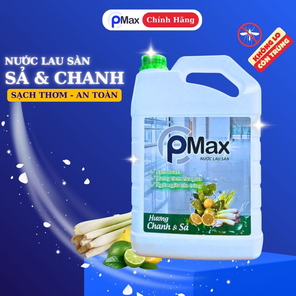 Nước Lau Sàn PMAX 3.800GR - Đuổi muỗi và côn trùng, Sạch khuẩn, Hương thơm dễ chịu