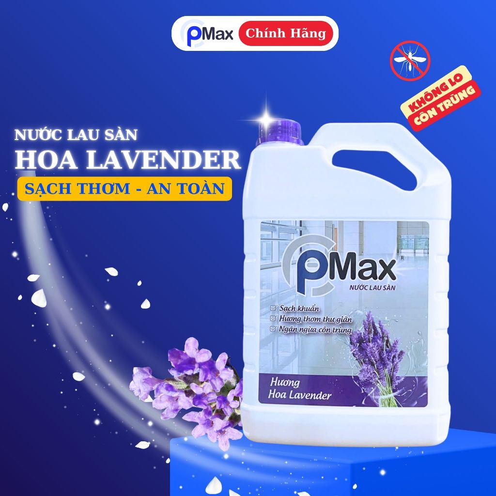 Nước Lau Sàn PMAX 3.800GR - Đuổi muỗi và côn trùng, Sạch khuẩn, Hương thơm dễ chịu