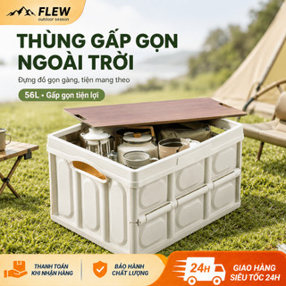 Bàn camping gấp gọn đa năng hộp nhựa dung tích lớn bền bỉ chịu lực tốt cho picnic cắm trại và câu cá