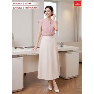 (Sẵn) 6CVA03 chân váy nữ CARDINA.  Chất liệu tuýt si mềm mại dáng A dài kết hợp lớp lót trong