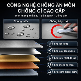 Bàn Inox Nhà Bếp 1/2/3 Tầng inox 304 cao cấp lợi cho quán Cường Bàn Làm Việc  Tốt Chống Gỉ Sét Dễ