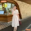 Đầm thiết kế BEMINE cổ thủy thủ dáng chữ A họa tiết nơ hoa phù hợp đi chơi-B475