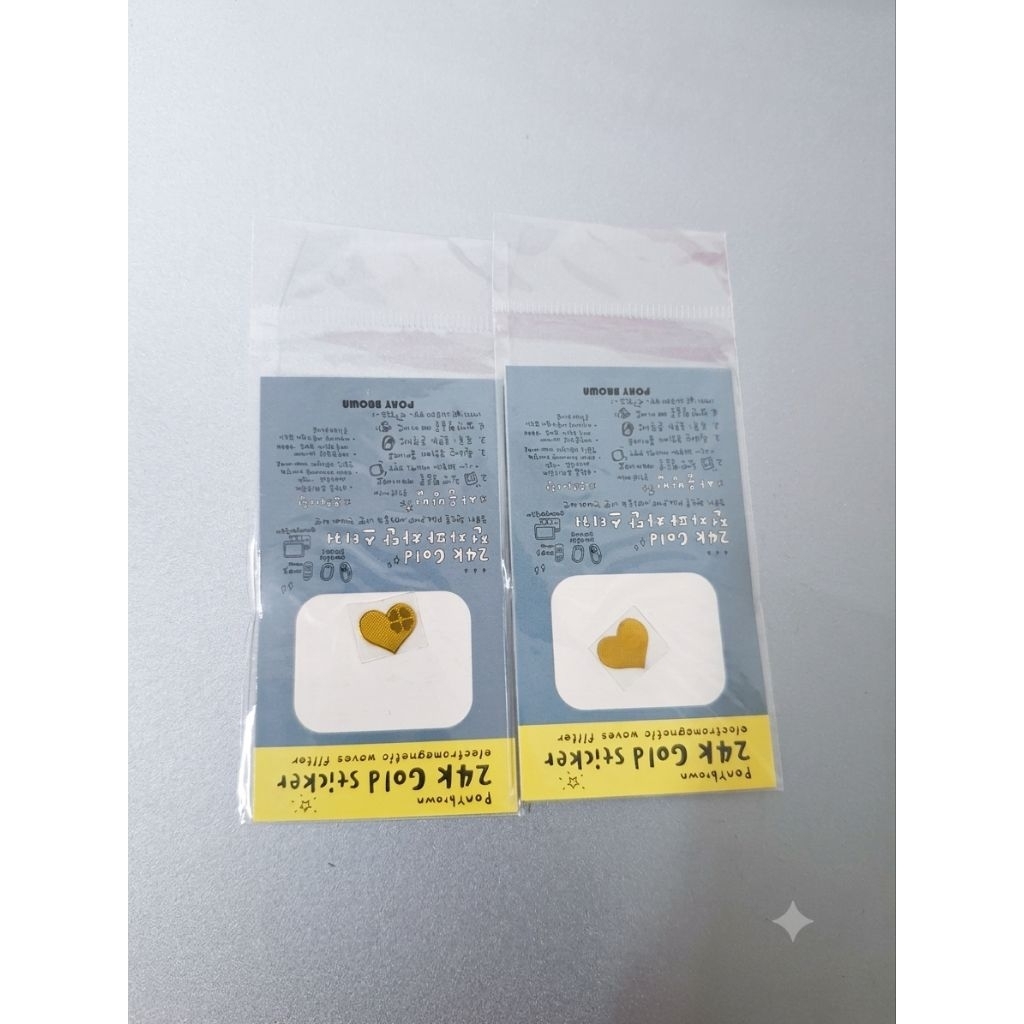 Miếng Dán Chống Sóng Điện Từ Hình Trái Tim Gold Sticker