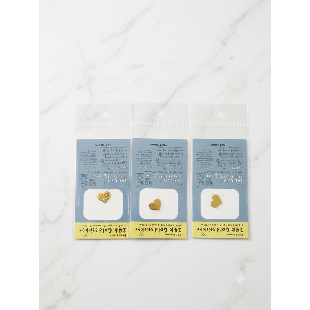 Miếng Dán Chống Sóng Điện Từ Hình Trái Tim Gold Sticker