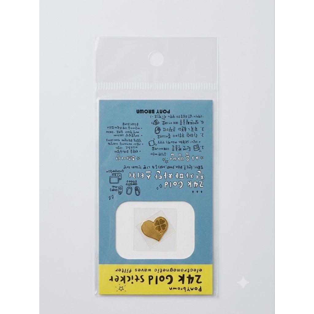 Miếng Dán Chống Sóng Điện Từ Hình Trái Tim Gold Sticker