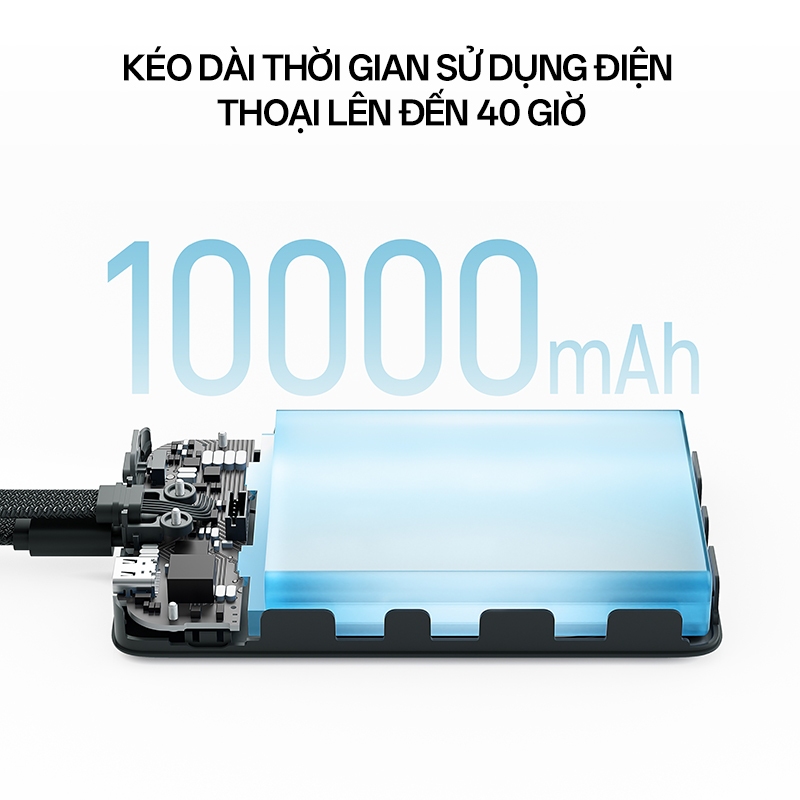 CUKTECK CP132ML Sạc Di Động Không Dây Từ Tính  | Dung Lượng 10.000mAh | Tích Hợp Cáp Type C | Bảo Hành 18 Tháng WPB100L | BigBuy360 - bigbuy360.vn