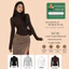 Áo thun nữ tay dài tôn dáng AL-02 chất liệu cotton, Áo phông cổ lọ basic ôm body