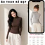 Áo thun nữ tay dài tôn dáng AL-02 chất liệu cotton, Áo phông cổ lọ basic ôm body