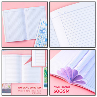 [Giảm 7K] Combo 5/10 Vở Kẻ Ngang Classmate Happy Day B5 80/120/200Trang, Bìa Dày Chống Nước Cho Học Sinh Sinh Viên