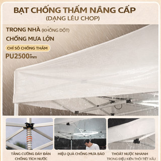 Nhà bạt di động / Lều xếp / Gấp gọn / 1800D / Chống mưa nắng / Khung thép / Ngoài trời / 3x3 3x4.5 3x6m