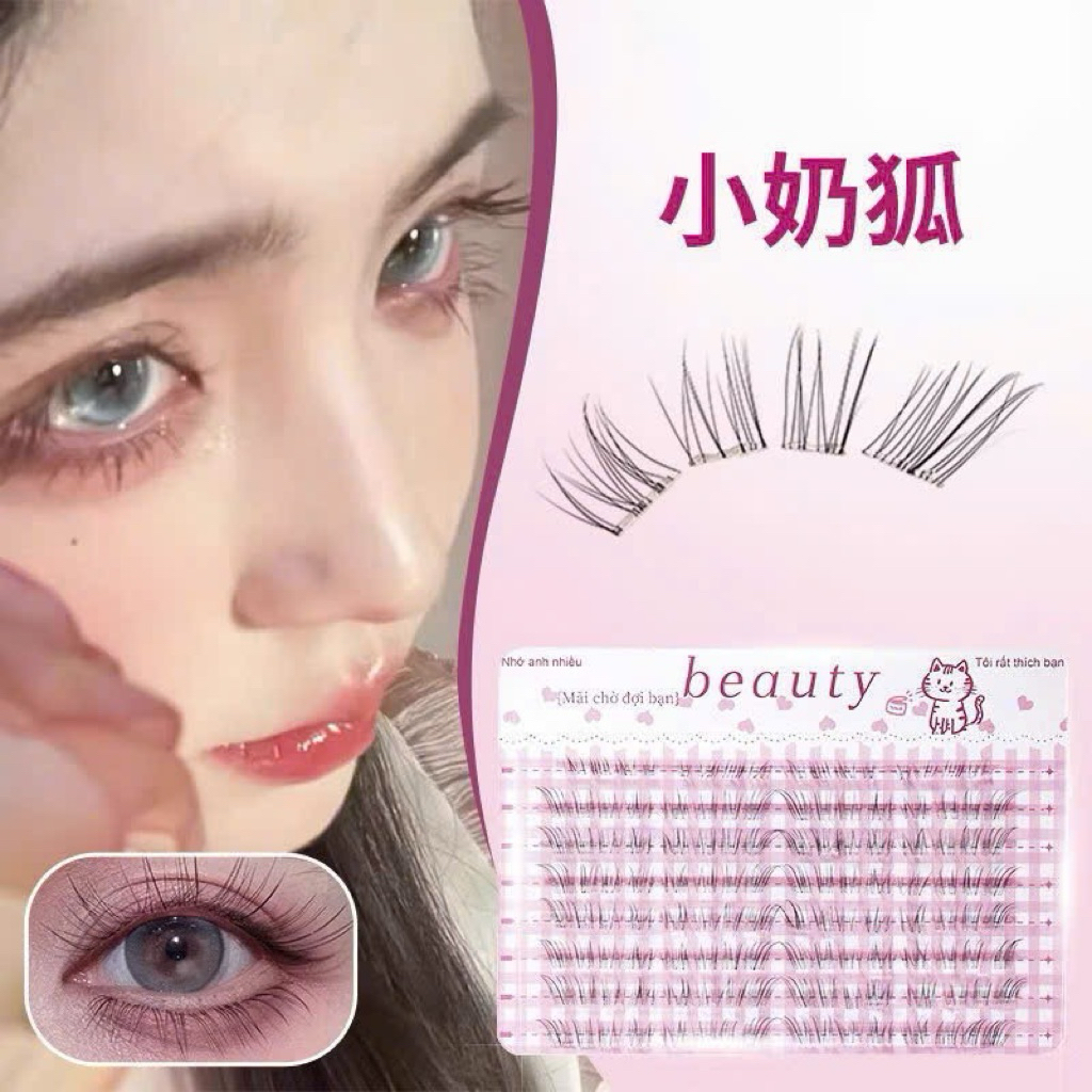 Mi giả sẵn keo 16 HÀNG hộp SIÊU LỚN lông mi giả không kích ứng dễ sử dụng