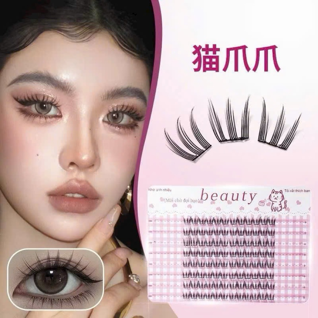 Mi giả sẵn keo 16 HÀNG hộp SIÊU LỚN lông mi giả không kích ứng dễ sử dụng