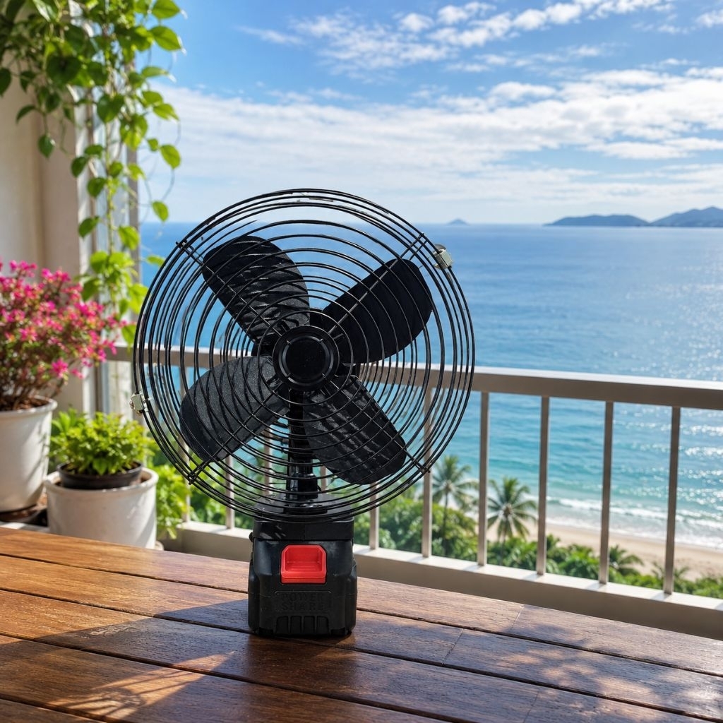 quạt tích điện thời trang FAN lithium pin 10 cell