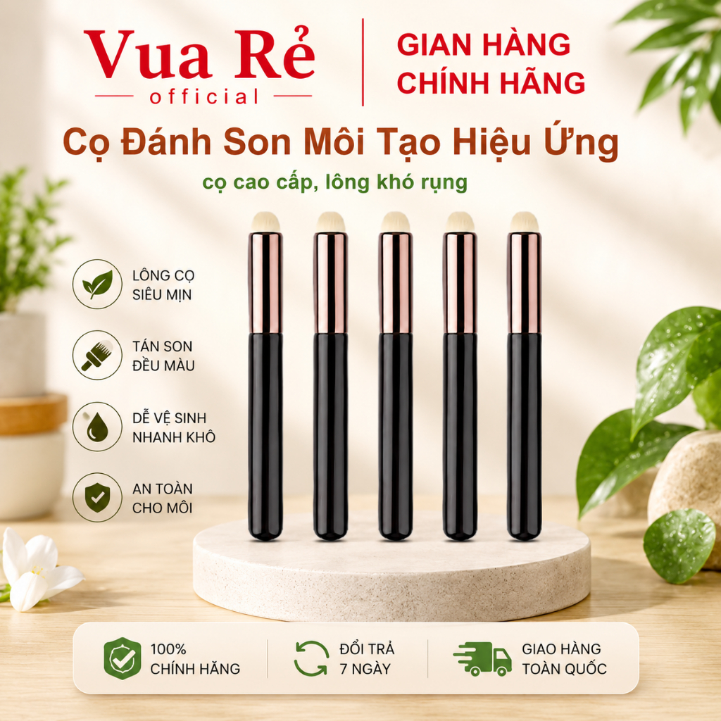 [ Mua 5 tặng 1] Cọ trang điểm Nội địa Trung, cọ môi tán môi son trang điểm makeup cao cấp.