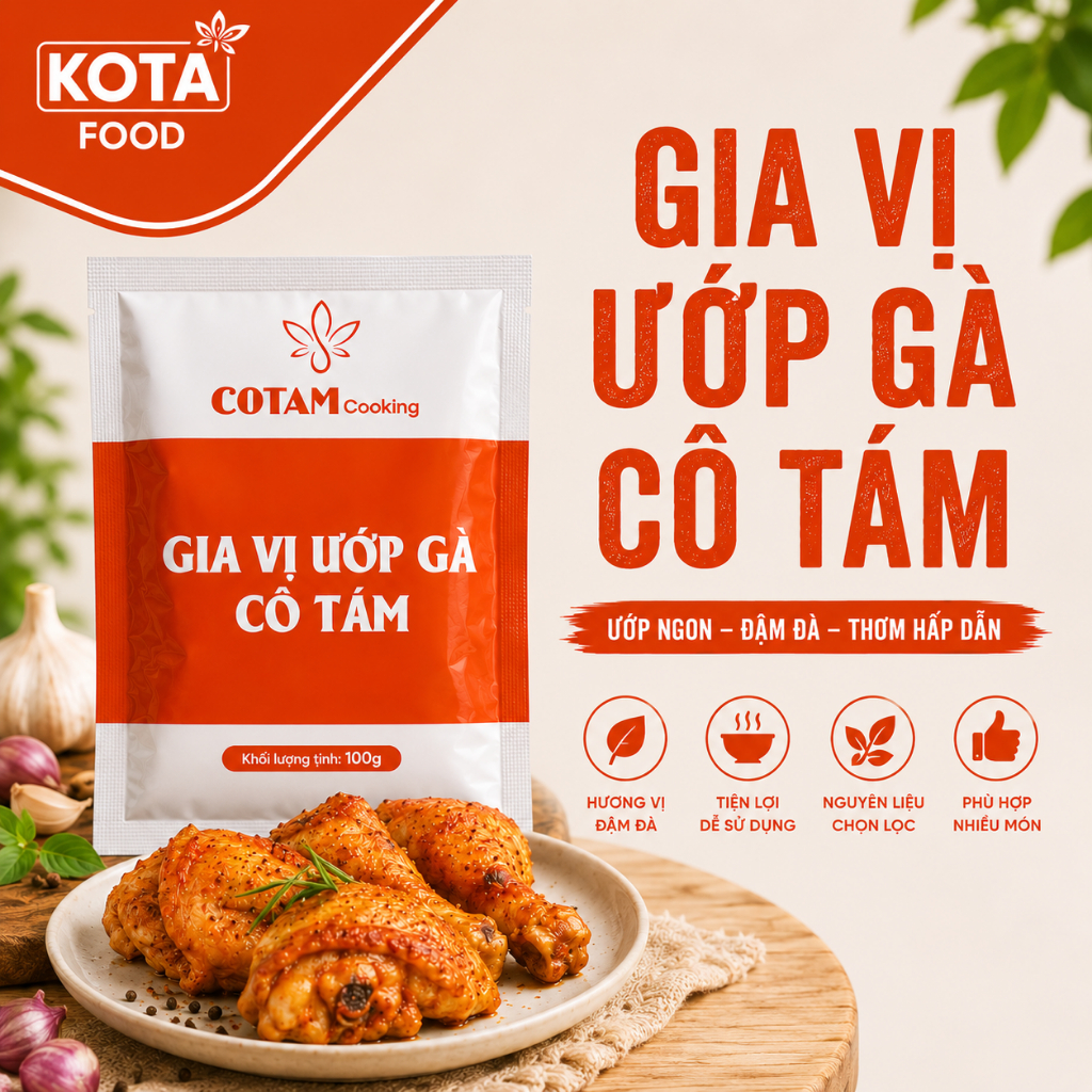 Gia vị ướp gà cô Tám gói 100g
