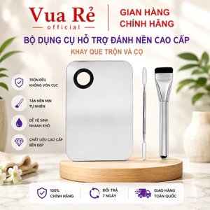 Dụng Cụ Hỗ Trợ Đánh Nền Nội Địa Trung (Gồm 3 món Khay Que Trộn Kem, Cọ Dẹt Tán Nền)