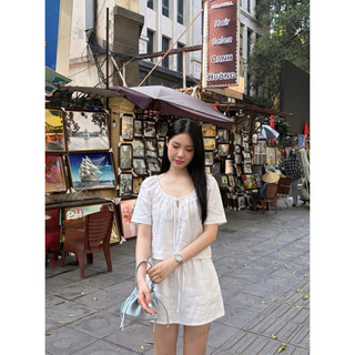 𝘾𝙇𝙄𝙊 𝙎𝙀𝙏 - Set Linen Áo và Chân Váy Xoè