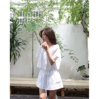 𝘾𝙇𝙄𝙊 𝙎𝙀𝙏 - Set Linen Áo và Chân Váy Xoè