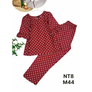 NT8-Tay lỡ loe quần dài tole lanh mặc nhà nữ thấm hút mồ hôi tốt 45kg-70kg