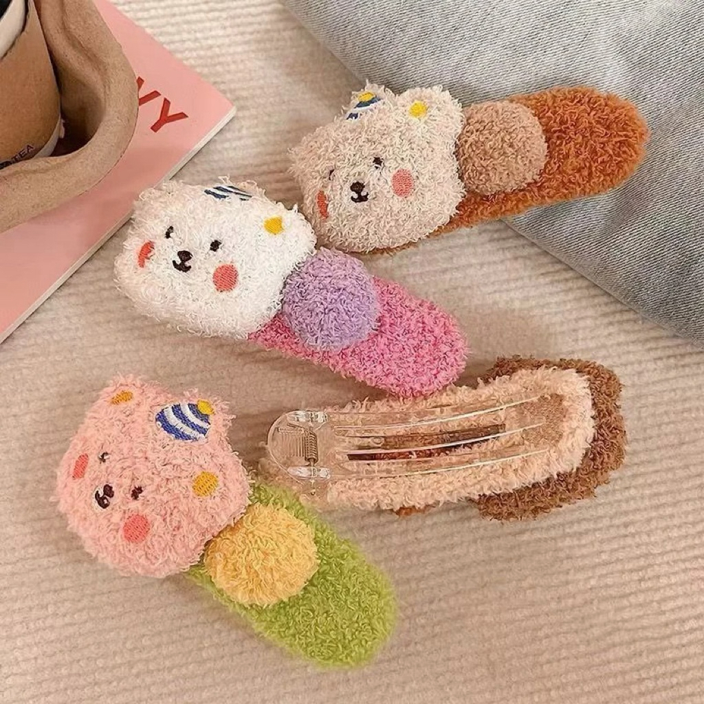 Kẹp Tóc Gấu Bông Dễ Thương – Phụ Kiện Tóc Nữ Cute