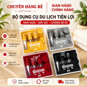 Bộ Chiết Mỹ Phẩm Du Lịch 5 Món Mini đựng nước hoa, sữa tắm, kem siêu tiện lợi