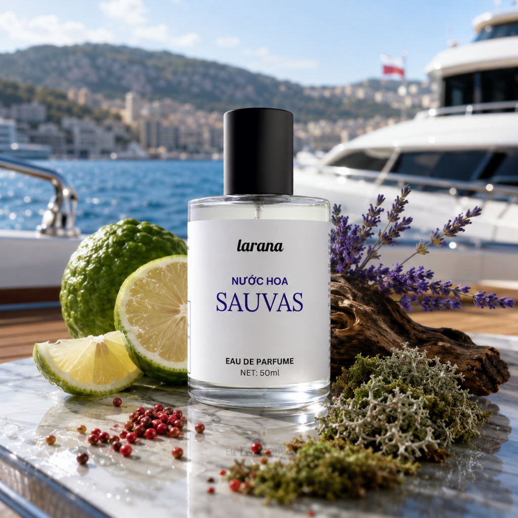 Nước hoa nam Larana De Sauvas, hương thơm Lịch lãm, Nam tính, Lôi cuốn, dung tích 10ml/30ml tùy chọn