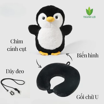 Gối kê cổ hạt xốp biến hình 2 trong 1, gối du lịch, gối ngủ văn phòng, gối kê lưng