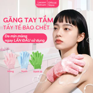 LACOON Găng Tay Tắm Tẩy Tế Bào Chết Da Mịn Sáng, Không Gây Kích Ứng, Phù Hợp Da Nhạy Cảm