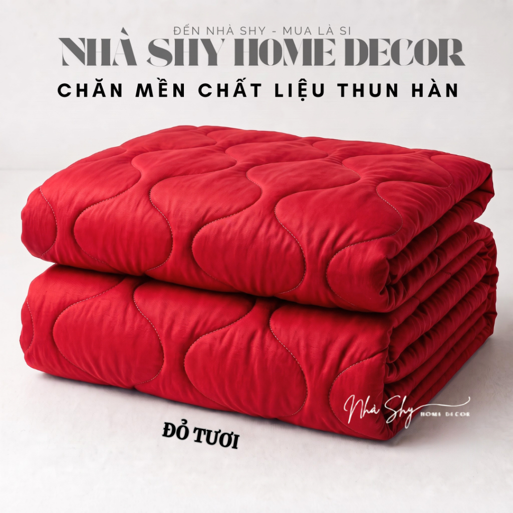 Chăn Mền Thun Hàn Chần Bông Dày Dặn Hàng Đẹp Loại Cao Cấp Size 2mx1m8 - Nhà Shy Home Decor