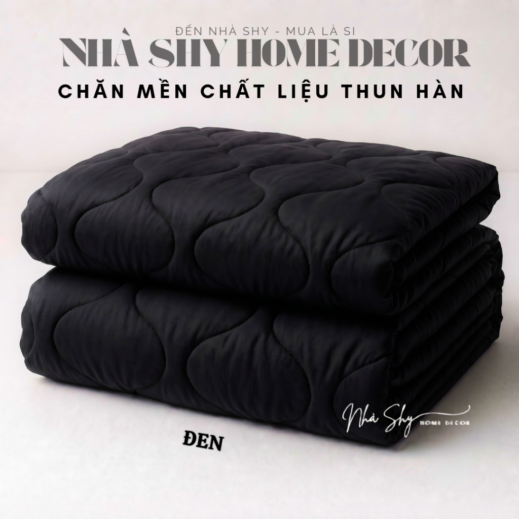 Chăn Mền Thun Hàn Chần Bông Dày Dặn Hàng Đẹp Loại Cao Cấp Size 2mx1m8 - Nhà Shy Home Decor