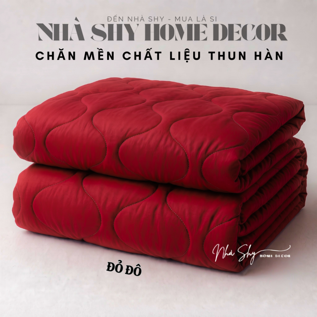 Chăn Mền Thun Hàn Chần Bông Dày Dặn Hàng Đẹp Loại Cao Cấp Size 2mx1m8 - Nhà Shy Home Decor