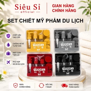 Bộ Chiết Mỹ Phẩm Travel 5 món Tiện Lợi dùng cho nước hoa, sữa tắm, kem.