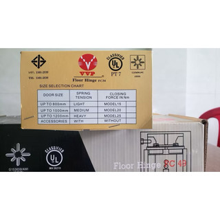(Hàng Tốt)Bản Lề Thuỷ Lực Cửa Kính - Bản Lề Âm Sàn VVP FC-34- Bảo hành lỗi 1 đổi 1 trong 2 năm